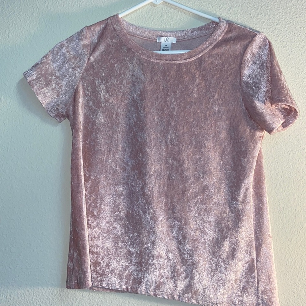 Pink Crushed Velvet Nordstrom Tee